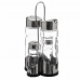 Salt Shaker with Lid Secret de Gourmet Multicolour Transparent Glass Stainless steel