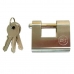 Kulccsal záródó lakat EDM Biztonsági Sárgaréz (5,05 x 4,85 x 2 cm)