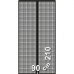 Cortina Mosquiteira Schellenberg Portas Magnético 90 x 210 cm Antracite Fibra de Vidro
