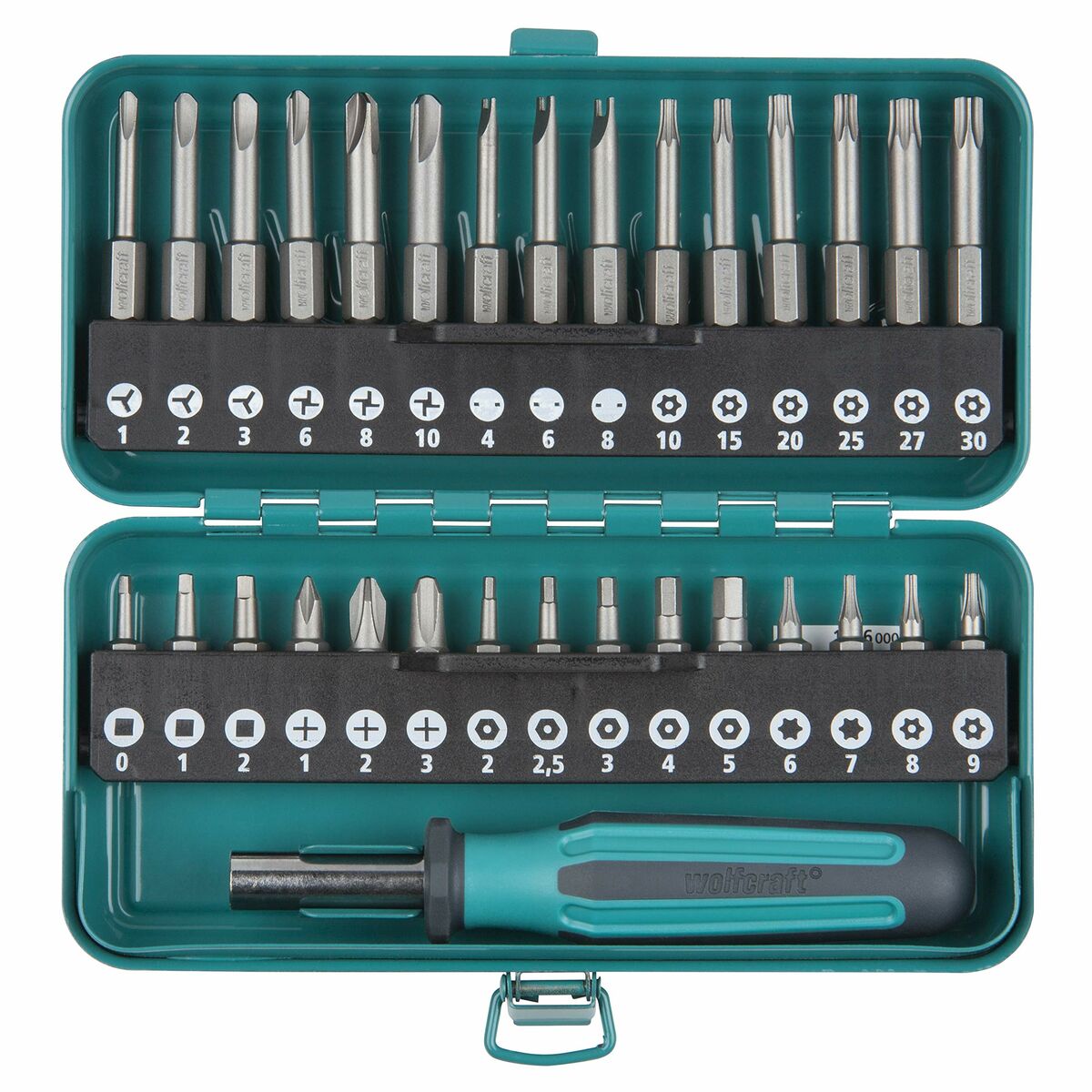 Set van tips Wolfcraft Schroevendraaier TX Phillips