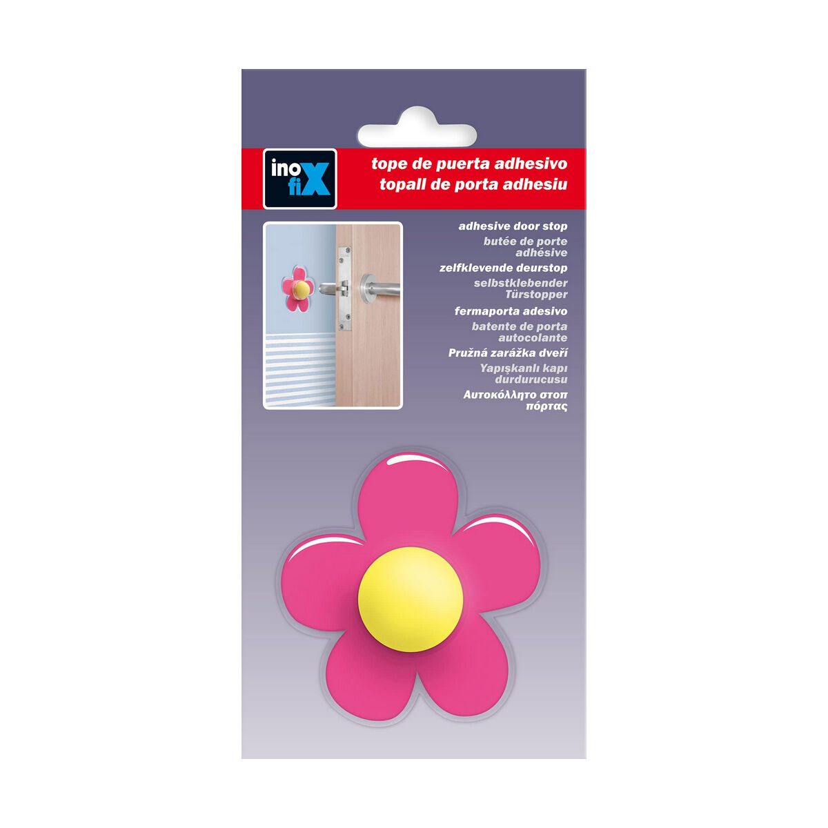 Stopper Inofix Bloem Deuren Sticker Roze PVC