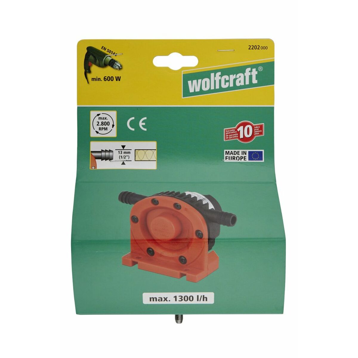Waterpomp Wolfcraft 2202000 Boor