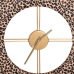 Relógio de Parede 48 x 3,5 x 48 cm Tecido Sintético Metal Leopardo