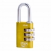 Combination padlock IFAM Combi30 Yellow Aluminium