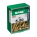 Scatola a viti SPAX Yellox Legno Testa piatta 25 Pezzi (5 x 50 mm)