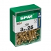 Pudełko śrubek SPAX Yellox Drewno Płaska głowa 100 Części (3,5 x 25 mm)