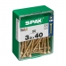 Коробка для винтов SPAX Yellox Деревянный Плоская головка 50 Предметы (3,5 x 40 mm)