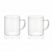 Conjunto de 2 Canecas Andrea House ms19209 Vidro 300 ml