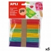 Materiale til håndarbejde Apli Multifarvet Træ 114 x 10 mm Iced lolly stick (5 enheder) (50 enheder)
