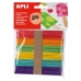 Materiale til håndarbejde Apli Multifarvet Træ 114 x 10 mm Iced lolly stick (5 enheder) (50 enheder)