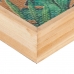 Поднос за аперитиви 45 x 31 x 5 cm Листи Естествен Дървен Pатан 3 Части