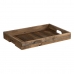 Snack tray 48 x 32 x 6 cm Natural Fir wood 3 Pieces