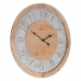 Relógio de Parede Natural Madeira de abeto 60 x 4,5 x 60 cm