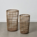 Set de Coșuri 42 x 42 x 69 cm Natural Bambus (2 Piese)