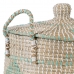 Set of Baskets Natural Grey Natural Fibre 38 x 38 x 58 cm (2 Pieces)
