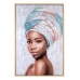 Maleri Læret 80 x 4 x 120 cm Afrikansk dame