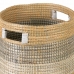 Set of Baskets 38 x 38 x 50 cm Natural Grey Natural Fibre (2 Pieces)