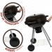 Coal Barbecue with Wheels Aktive Aluminium Enamelled Metal textilene 57 x 86 x 57 cm Black