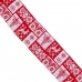 Tafelloper Kerstmis Wit Rood Polyester 180 x 33 cm