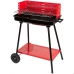 Roues de barbecue au charbon de bois Aktive Acier Plastique Métal émaillé 66 x 85 x 44 cm Rouge