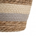 Set of Baskets Natural Grey Natural Fibre 20 x 20 x 27 cm (3 Pieces)