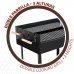 Szén barbecue kerekekkel Aktive Zománcozott fém 100,5 x 88,5 x 40 cm Fekete