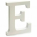 Letter E Wood White (1,8 x 21 x 17 cm) (12 Units)
