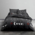 Komplet posteljnine TODAY Ljubezen Siva Zakonska postelja 240 x 260 cm