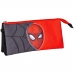 Тройной пенал Spider-Man Красный Чёрный 22,5 x 2 x 11,5 cm