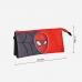 Portatodo Triple Spider-Man Rojo Negro 22,5 x 2 x 11,5 cm