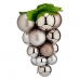 Weihnachtsbaumkugel Trauben klein Silberfarben Kunststoff 15 x 15 x 20 cm