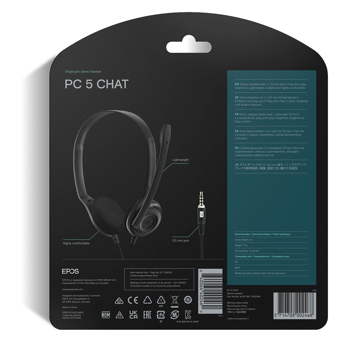 Hovedtelefoner Sennheiser PC 5 CHAT Sort