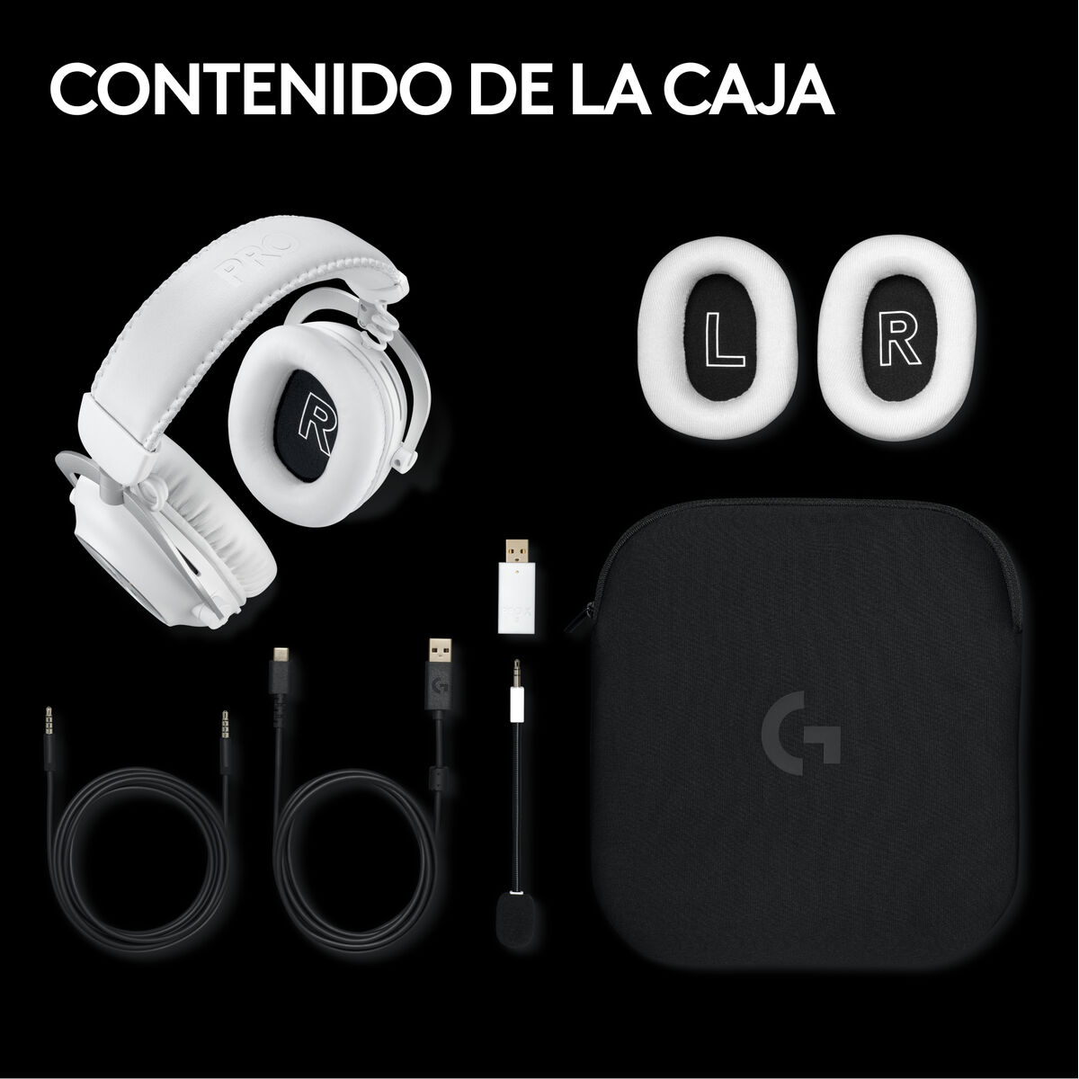 Hovedtelefoner Logitech PRO X 2 Sort/Hvid
