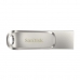 USB atmintukas SanDisk Ultra Dual Drive Luxe Sidabras Plienas 256 GB