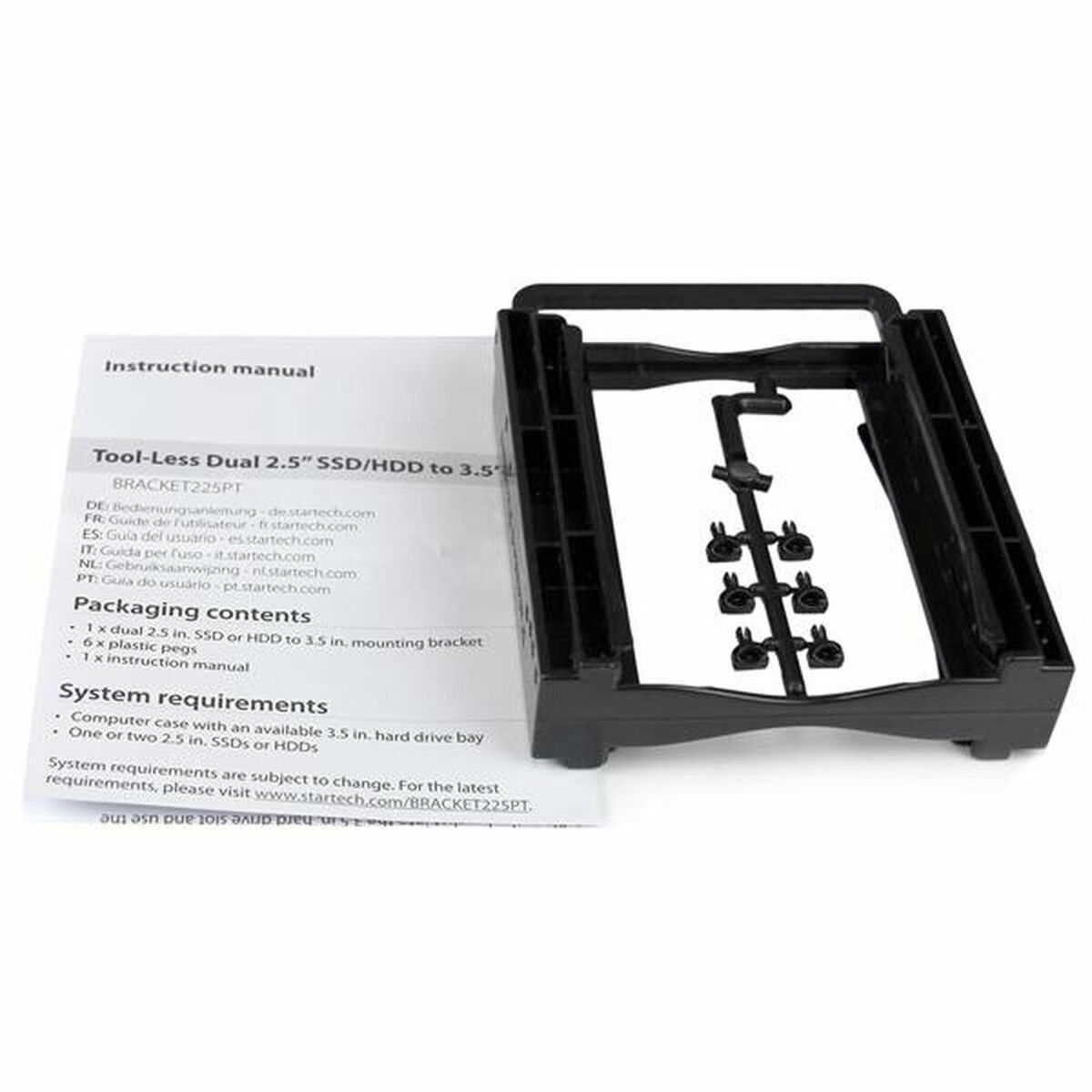 Accessory Startech BRACKET225PT Black 2,5" Mounted support
