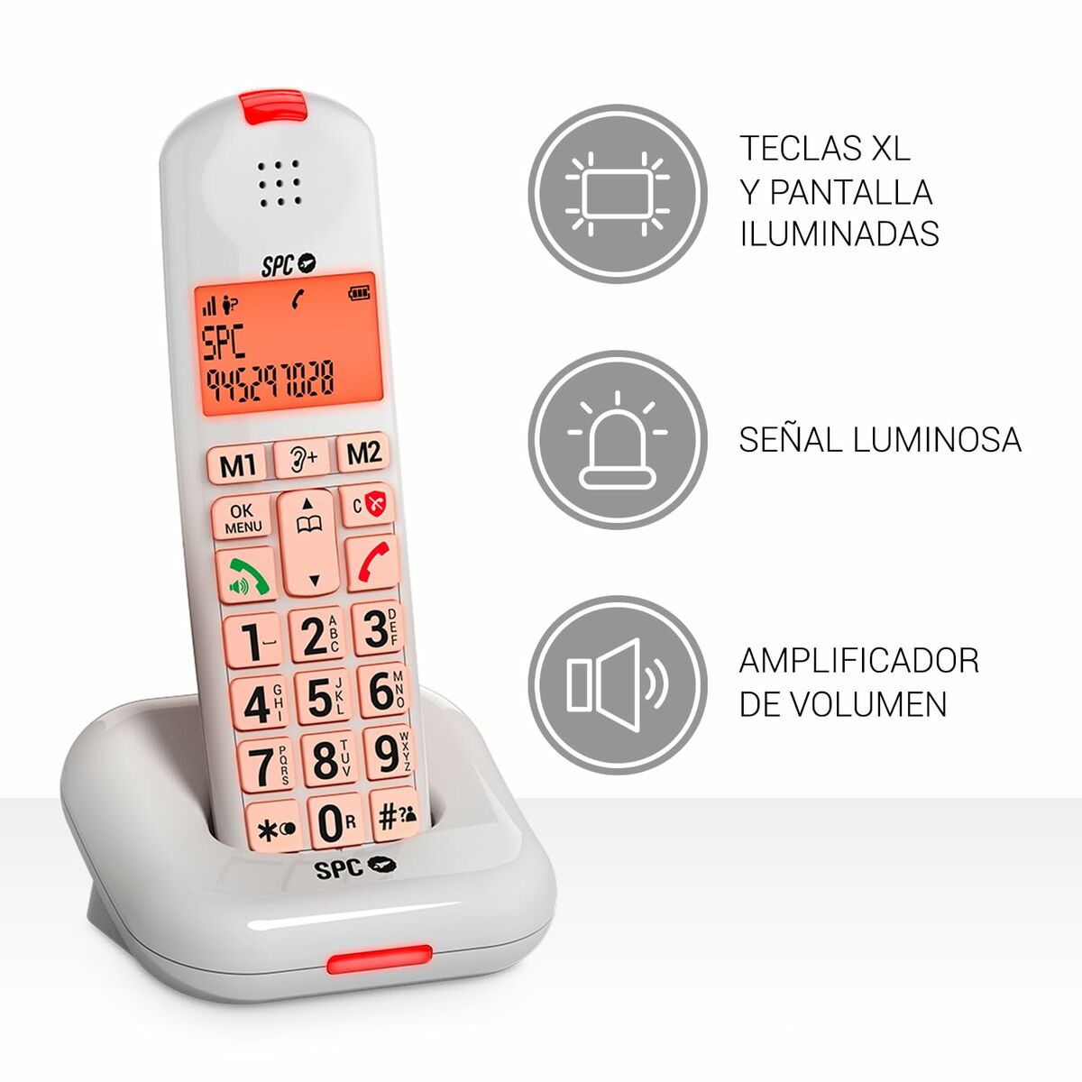 Telefone Fixo SPC 7612B Branco