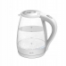 Wasserkocher mit Elektrischer Teekanne Deerma SH30W Weiß Durchsichtig Glas Edelstahl 1850-2200 W 1,7 L
