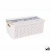 Caja de Almacenaje con Tapa Tontarelli Arianna Plástico Blanco 4 L 29 x 16,6 x 11,2 cm (8 Unidades)