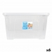 Storage Box with Lid Dem Kira Plastic Transparent 25 L 42 x 36 x 25 cm (6 Units)