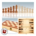 Chess and Checkers Board Colorbaby Backgammon Wood (6 Units)