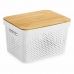 Többcélú doboz Confortime Fehér Barna Bambusz Műanyag 36,5 x 27 x 21,5 cm (6 egység)