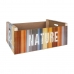 Storage Box Confortime Nature Wood Multicolour 58 x 39 x 21 cm (3 Units)