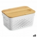 Allsidig låda Confortime Vit Brun Bambu Plast 26,2 x 17,5 x 12,5 cm (8 antal)