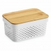 Monikäyttöinen laatikko Confortime Valkoinen Ruskea Bambu Muovinen 26,2 x 17,5 x 12,5 cm (8 osaa)