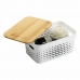 Monikäyttöinen laatikko Confortime Valkoinen Ruskea Bambu Muovinen 26,2 x 17,5 x 12,5 cm (8 osaa)