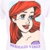 Kortarmet T-skjorte The Little Mermaid Mermaid Vibes Hvit Unisex