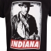 Kortarmet T-skjorte Indiana Jones Indy Svart Unisex