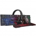 Tastatur med Gamingmus Scorpion GA30378035 Spansk Qwerty Flerfarget