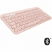 Tastatur Logitech K380 Fransk Pink AZERTY