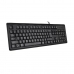 Tastatur A4 Tech KR-92 Sort Monochrome Engelsk QWERTY